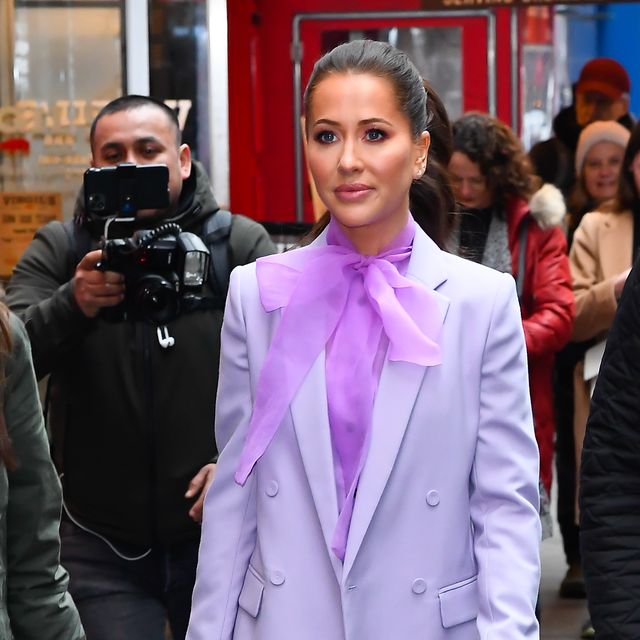 new york, ny   february 26  fashion stylist jessica mulroney is seen outside good morning america on february 26, 2020 in new york city  photo by raymond hallgc images