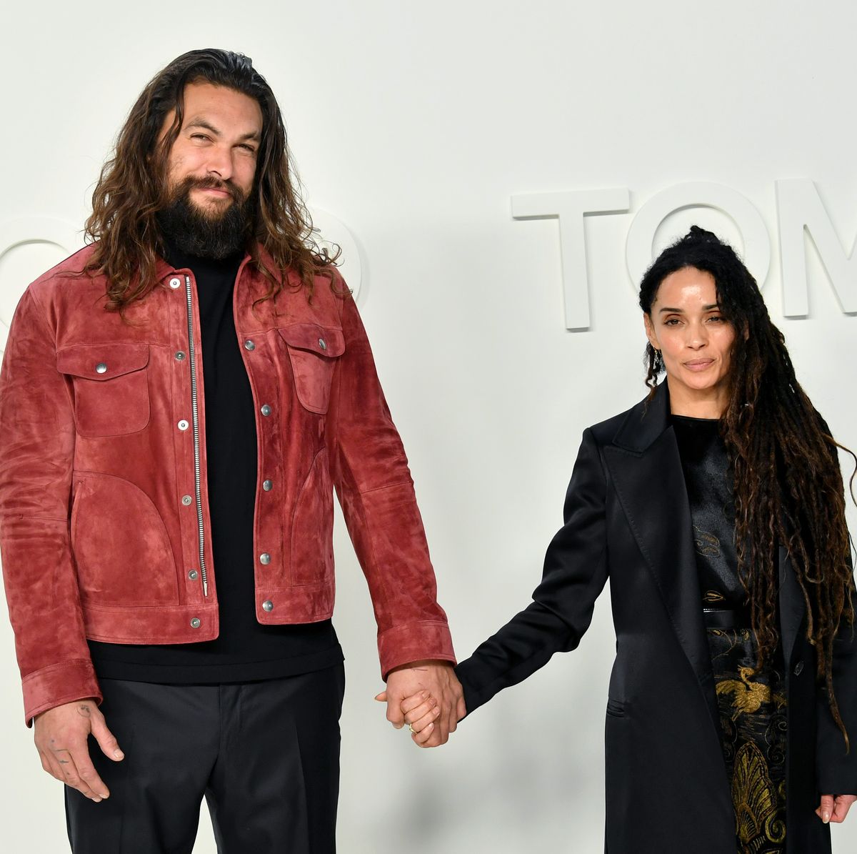 hollywood, california   february 07 l r jason momoa and lisa bonet attend the tom ford aw20 show at milk studios on february 07, 2020 in hollywood, california photo by amy sussmangetty images