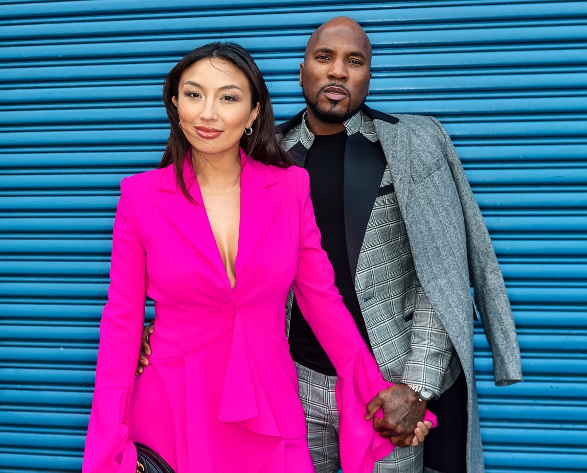 new york, new york   february 07 jeannie mai and rapper jeezy are seen arriving to the pamella roland fashion show during new york fashion week at pier 59 studios on february 07, 2020 in new york city photo by gilbert carrasquillogc images