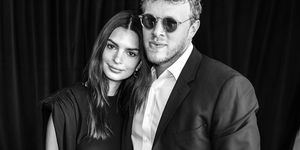 santa monica, california   february 08 editors note image converted in black and white emily ratajkowski and sebastian bear mcclard attend the 2020 film independent spirit awards on february 08, 2020 in santa monica, california photo by george pimentelgetty images
