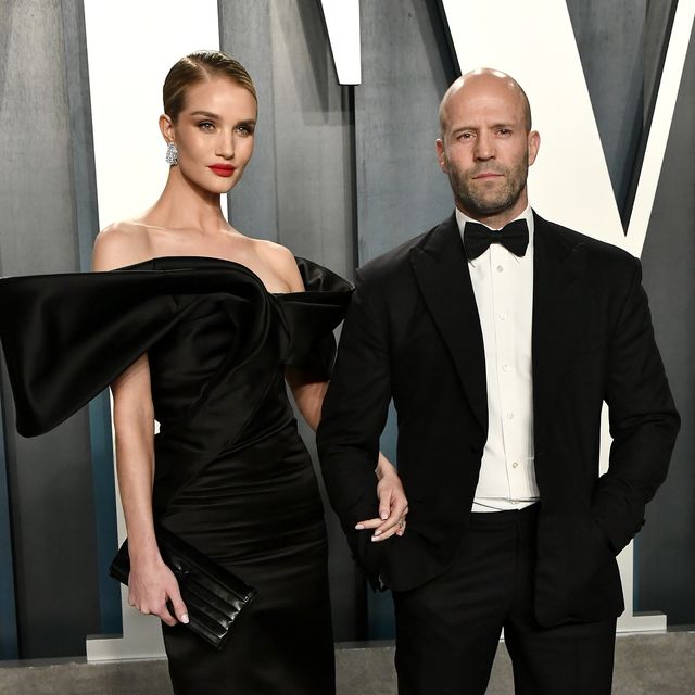 beverly hills, california   february 09 rosie huntington whiteley and jason statham attend the 2020 vanity fair oscar party hosted by radhika jones at wallis annenberg center for the performing arts on february 09, 2020 in beverly hills, california photo by frazer harrisongetty images