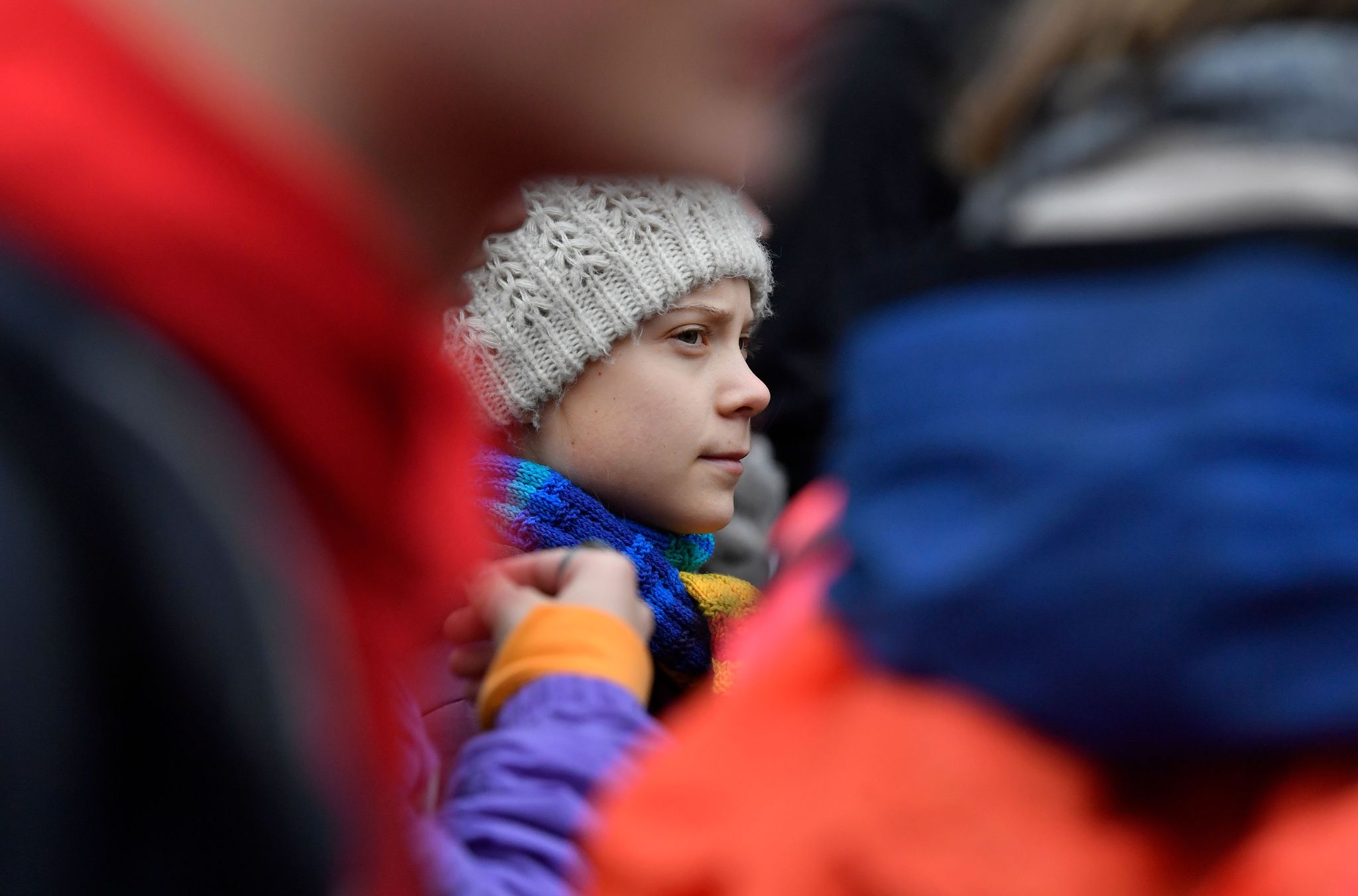 swedish climate activist greta thunberg looks on as she takes part in a youth strike 4 climate protest march on march 6, 2020 in brussels photo by john thys  afp photo by john thysafp via getty images