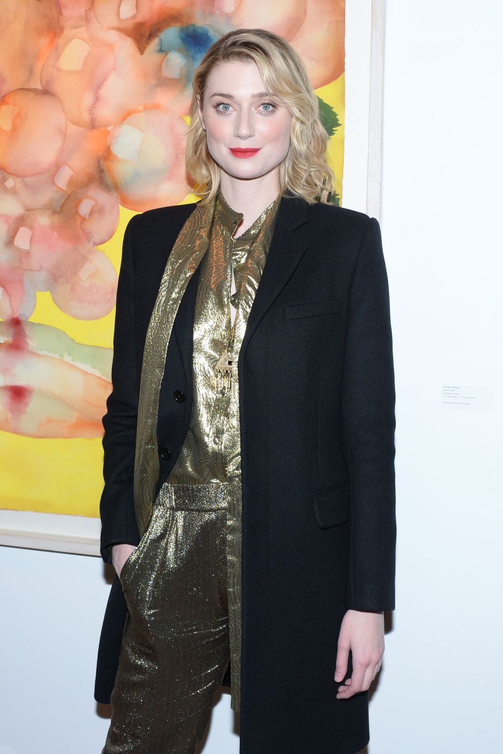 new york, ny   march 5 elizabeth debicki attends sony pictures classics and the cinema society host the after party for the burnt orange heresy at new york academy of art on march 5, 2020 in new york city photo by paul bruinoogepatrick mcmullan via getty images
