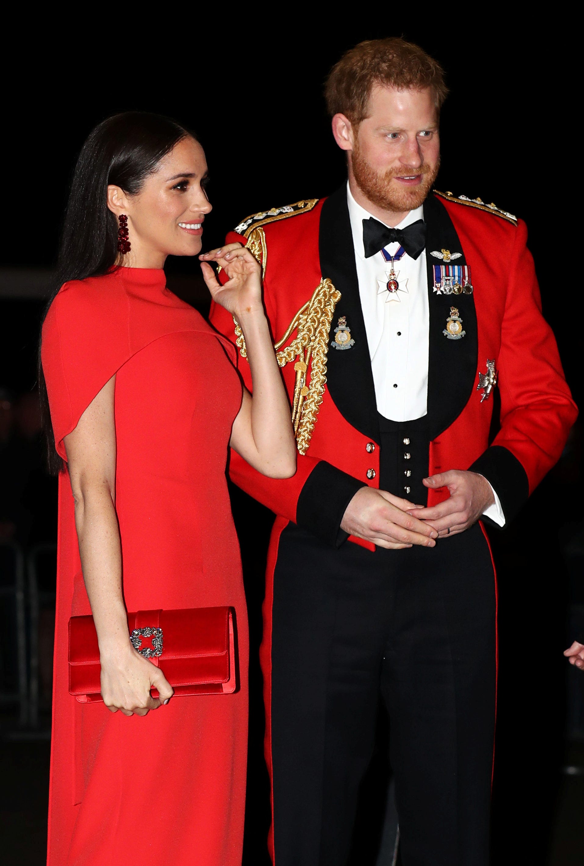 Meghan Markle and Prince Harry co-ordinate their outfits