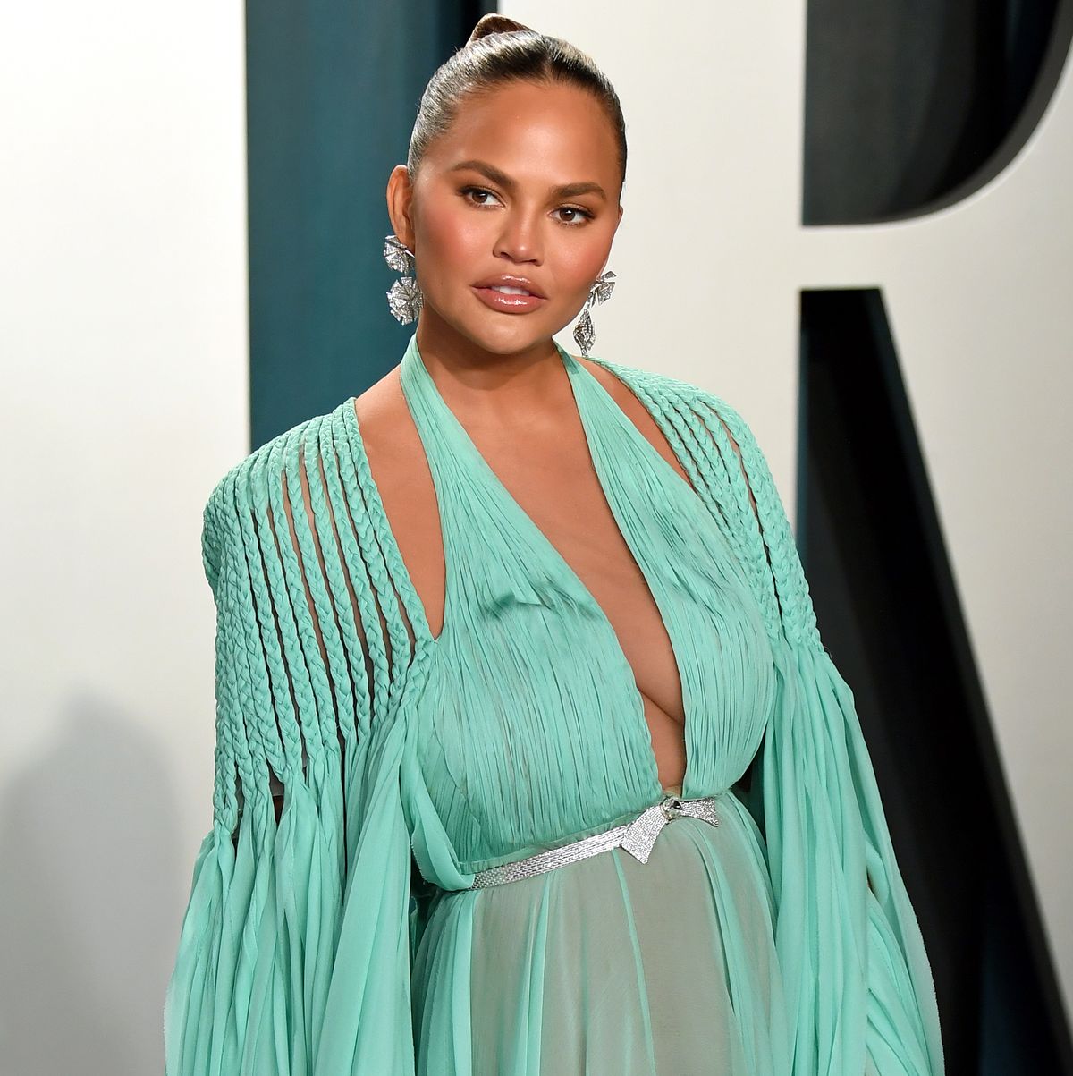 beverly hills, california   february 09 chrissy teigen attends the 2020 vanity fair oscar party hosted by radhika jones at wallis annenberg center for the performing arts on february 09, 2020 in beverly hills, california photo by karwai tanggetty images