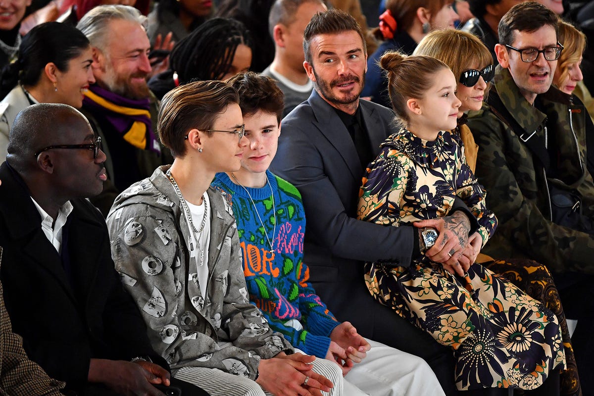 Victoria and David Beckham's Mums Paired Up at London Fashion Week