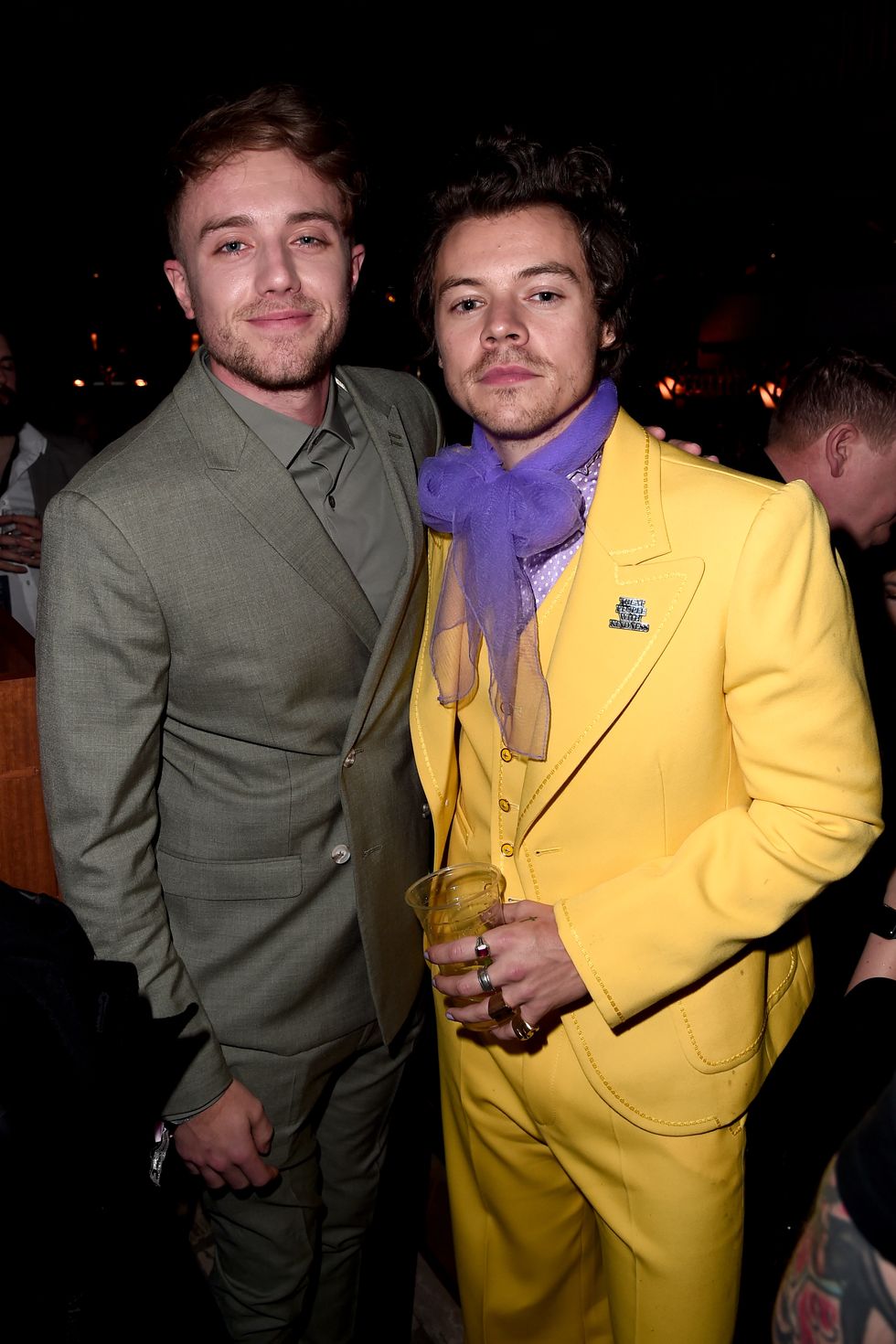 london, england   february 18 roman kemp and harry styles attend the sony brits after party at the standard on february 18, 2020 in london, england photo by eamonn m mccormackgetty images for sony