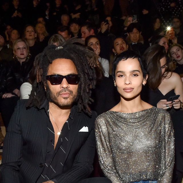 paris, france   february 25 editorial use only lenny kravitz and zoe kravitz attends the saint laurent show as part of the paris fashion week womenswear fallwinter 20202021 on february 25, 2020 in paris, france photo by stephane cardinale   corbiscorbis via getty images
