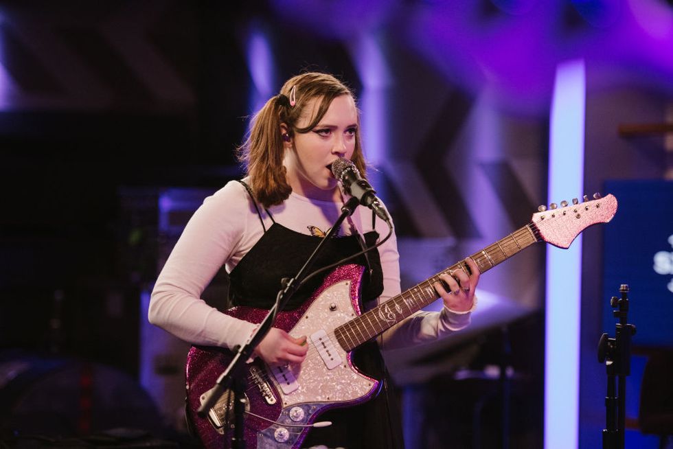los angeles, california   february 25 soccer mommy performs at siriusxm hollywood studio on february 25, 2020 in los angeles, california photo by morgan liebermangetty images