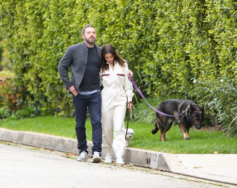 los angeles, ca   april 12 ben affleck and ana de armas are seen on april 12, 2020 in los angeles, california  photo by bg004bauer griffingc images