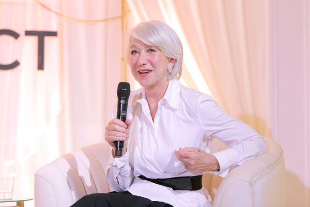 beverly hills, california   march 03 helen mirren joins l’oréal paris to celebrate the launch of age perfect cosmetics on march 03, 2020 in beverly hills, california photo by rachel murraygetty images for loréal paris