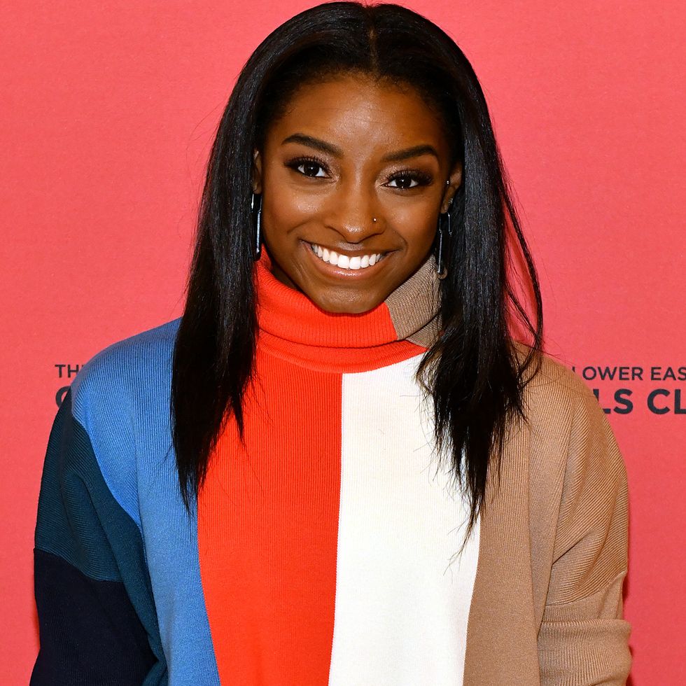 new york, new york   march 03  simone biles visits the lower eastside girls club with sk ii at lower east side girls club on march 03, 2020 in new york city photo by craig barrittgetty images for sk ii