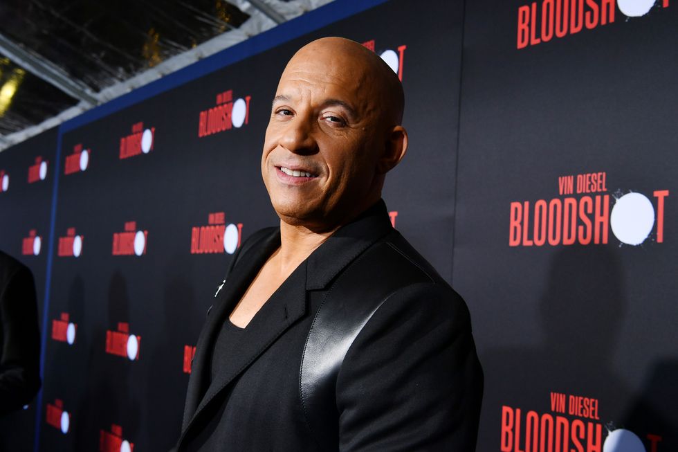 los angeles, california   march 10 vin diesel attends the premiere of sony pictures bloodshot on march 10, 2020 in los angeles, california photo by amy sussmangetty images