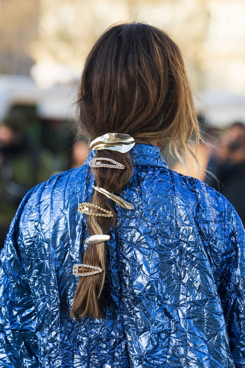 paris, france   february 26 digital influencer √Ångela rozas saiz wears a rochas top and hair clips in her hair on february 26, 2020 in paris, france photo by kirstin sinclairgetty images
