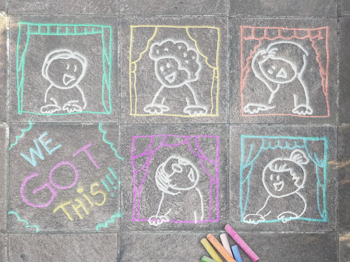sidewalk chalk drawings