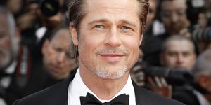 cannes, france   may 21 editors note image has been digitally retouched brad pitt attends the premiere of once upon a time in hollywood during the 72nd cannes film festival at the palais des festivals on may 21, 2019 in cannes, france  photo by kurt kriegercorbis via getty images