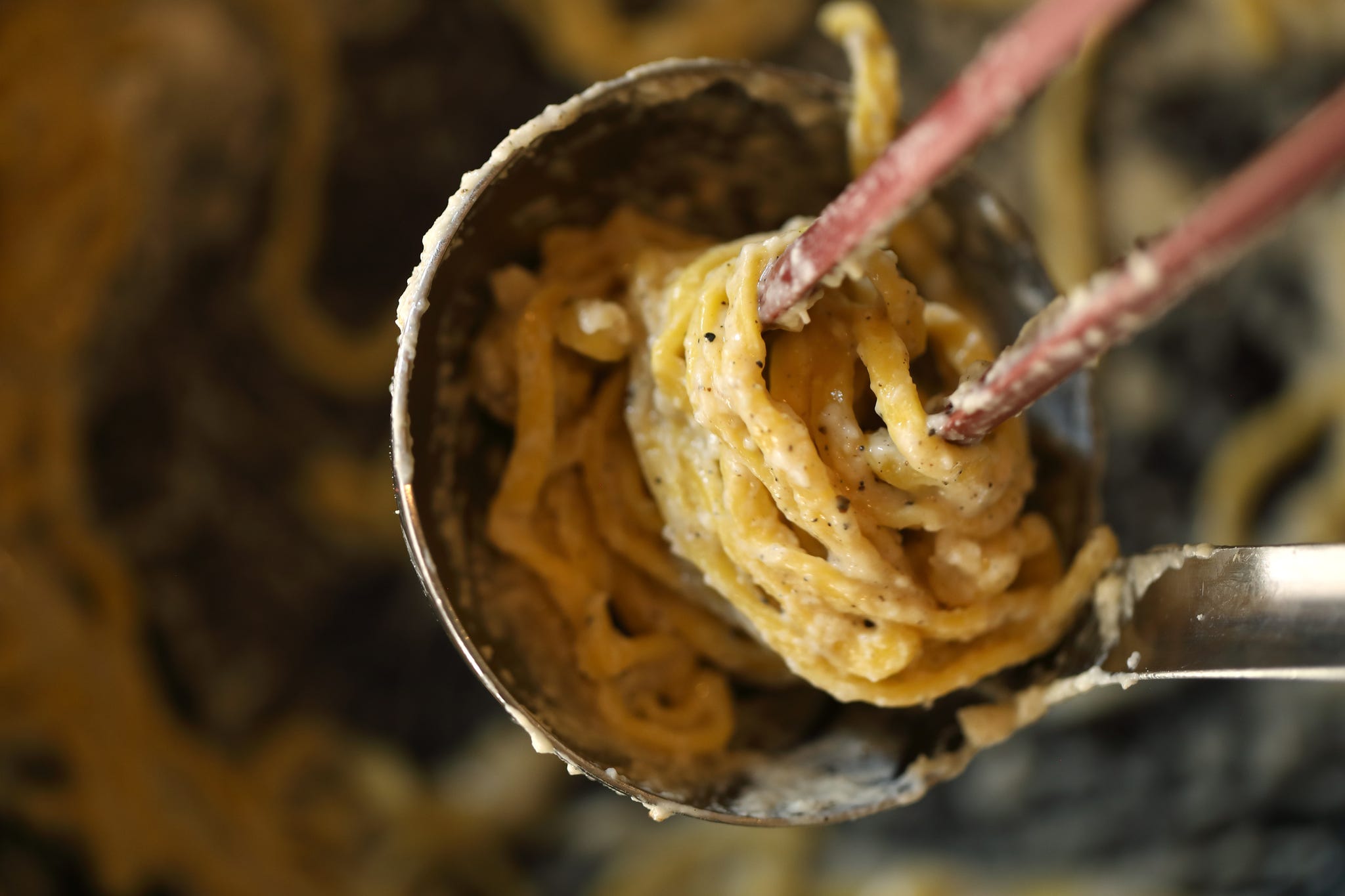 cacio e pepe pasta in rome italy in italy, lazio, rome