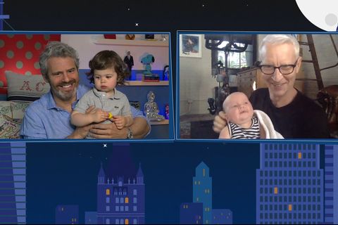 watch what happens live with andy cohen  home    episode 17104    pictured in this screen grab l r andy cohen, benjamin cohen, wyatt cooper, anderson cooper    photo by bravonbcu photo bank via getty images
