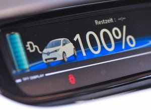 25 june 2020, brandenburg, fürstenwalde the tft display with the battery capacity of an electric vehicle type renault zoe photo patrick pleuldpa zentralbildzb photo by patrick pleulpicture alliance via getty images