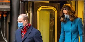 britains prince william, duke of cambridge and britains catherine, duchess of cambridge disembark the royal train as they arrive at edinburgh waverley station for a visit to the scottish ambulance service in newbridge, edinburgh in scotland  on december 7, 2020, on their first full day of engagements on their tour of the uk   during their trip, their royal highnesses hope to pay tribute to individuals, organisations and initiatives across the country that have gone above and beyond to support their local communities this year photo by andy barr  pool  afp photo by andy barrpoolafp via getty images