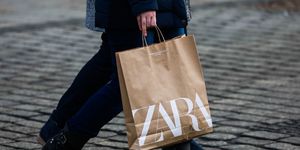zara logo is seen on the shopping bag in krakow, poland on january 2, 2021 photo by jakub porzyckinurphoto via getty images