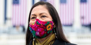 united states   january 20 deb haaland, nominee to be interior secretary, attends the inauguration before joe biden was sworn in as the 46th president of the united states on the west front of the us capitol on wednesday, january 20, 2021 photo by tom williamscq roll call, inc via getty images