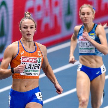 torun, poland   march 05 lieke klaver of netherlans competes in the womens 400m during the first session on day 1 of european athletics indoor championships at arena torun on march 05, 2021 in torun, poland photo by rafal rusekpressfocusmb mediagetty images