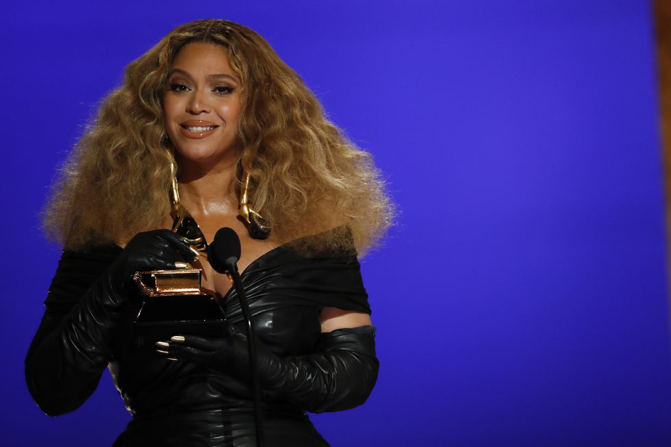 los angeles   march 14 beyoncé wins the award for best rb performance at the 63rd annual grammy® awards, broadcast live from the staples center in los angeles, sunday, march 14, 2021 800 1130 pm, live et500 830 pm, live pt on the cbs television network and paramount photo by cliff lipsoncbs via getty images
