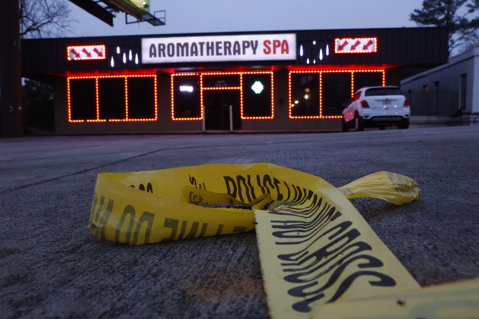 atlanta, georgia   march 17
aramotherapy spa, one of three locations where deadly shootings happened yesterday at three day spas, in atlanta, georgia, us march 17, 2021 photo by chris aluka berry for the washington post via getty images