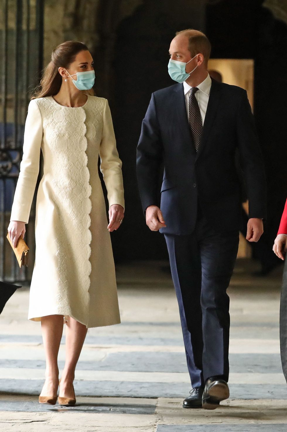 britains prince william, duke of cambridge and britains catherine, duchess of cambridge arrive for a visit to the coronavirus vaccination centre at westminster abbey, central london on march 23, 2021, to pay tribute to the efforts of those involved in the covid 19 vaccine rollout photo by aaron chown  pool  afp photo by aaron chownpoolafp via getty images