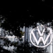 volkswagen logo outside of headquarters
