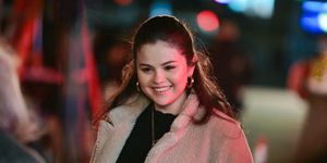 new york, ny   march 30  selena gomez seen on the set of only murders in the building in manhattan on march 30, 2021 in new york city  photo by james devaneygc images