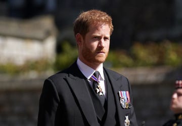 windsor, england april 17 prince harry arrives for the funeral of prince philip, duke of edinburgh at st georges chapel at windsor castle on april 17, 2021 in windsor, england prince philip of greece and denmark was born 10 june 1921, in greece he served in the british royal navy and fought in wwii he married the then princess elizabeth on 20 november 1947 and was created duke of edinburgh, earl of merioneth, and baron greenwich by king vi he served as prince consort to queen elizabeth ii until his death on april 9 2021, months short of his 100th birthday his funeral takes place today at windsor castle with only 30 guests invited due to coronavirus pandemic restrictions photo by victoria jones wpa poolgetty images