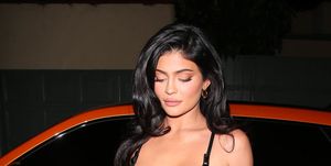 los angeles ca   may 22 kylie jenner is seen arriving  at craigs  on may 22, 2021 in los angeles, california photo by megagc images