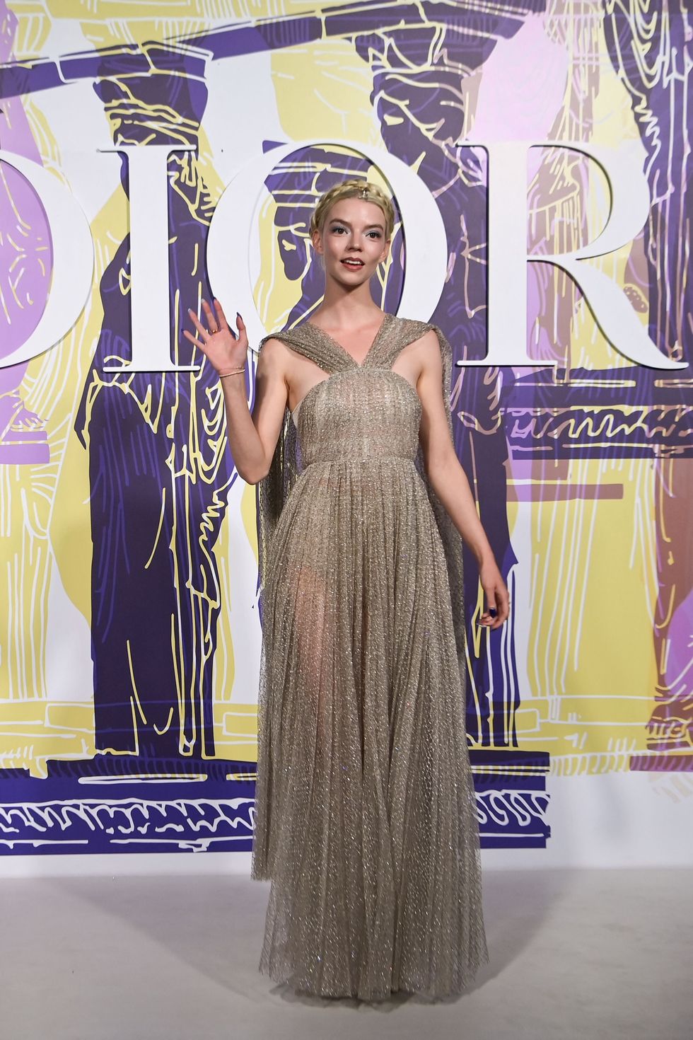 us born argentine british actress and model anya taylor joy poses during the photocall before the 2022 dior croisiere cruise fashion show, at the panathenaic stadium, in athens, on june 17, 2021 photo by aris messinis  afp photo by aris messinisafp via getty images
