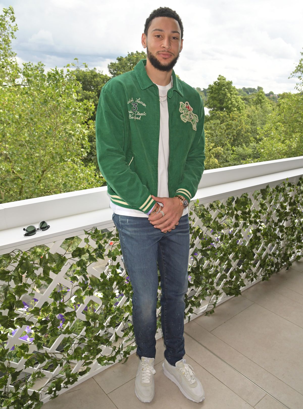 london, england   july 05  ben simmons, wearing polo ralph lauren, attends the polo ralph lauren  british vogue day during wimbledon at all england lawn tennis and croquet club on july 5, 2021 in london, england  photo by david m benettdave benettgetty images for ralph lauren