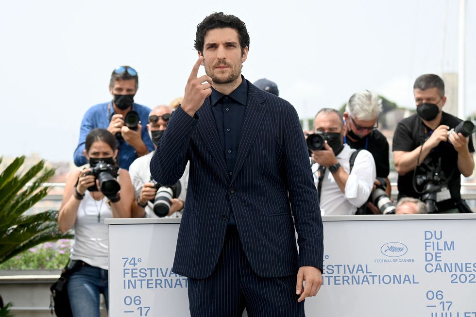 french actor and director louis garrel poses during a photocall for the film la croisade at the 74th edition of the cannes film festival in cannes, southern france, on july 12, 2021 photo by christophe simon  afp photo by christophe simonafp via getty images