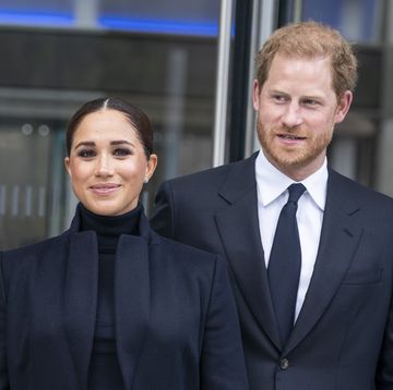 new york, united states 20210923 the duke and duchess of sussex, prince harry and meghan visit one world observatory on 102nd floor of freedom tower of world trade center photo by lev radinpacific presslightrocket via getty images