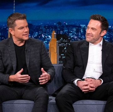 the tonight show starring jimmy fallon episode 1535 pictured l r actor matt damon and actor ben affleck during an interview on wednesday, october 13, 2021 photo by charles sykesnbcnbcu photo bank via getty images
