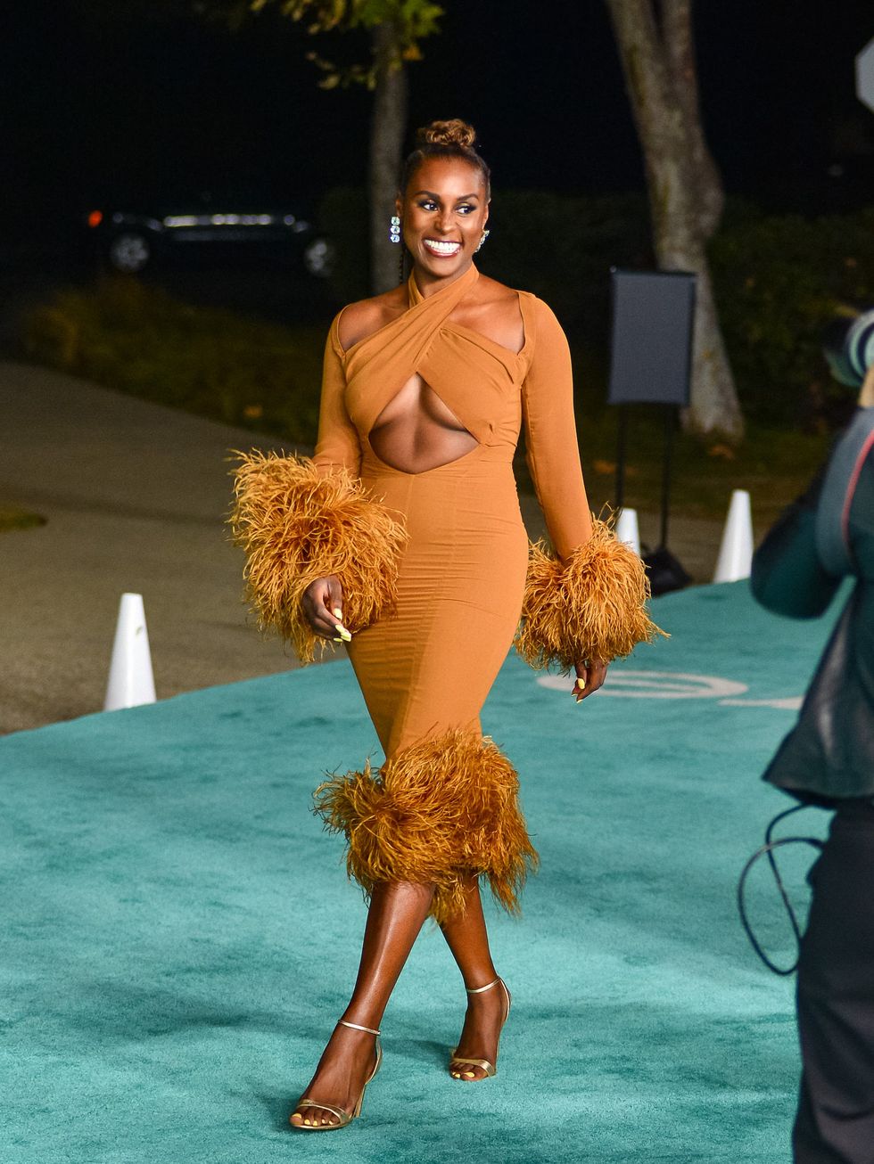 los angeles, ca   october 21 issa rae is seen on october 21, 2021 in los angeles, california  photo by jocebauer griffingc images