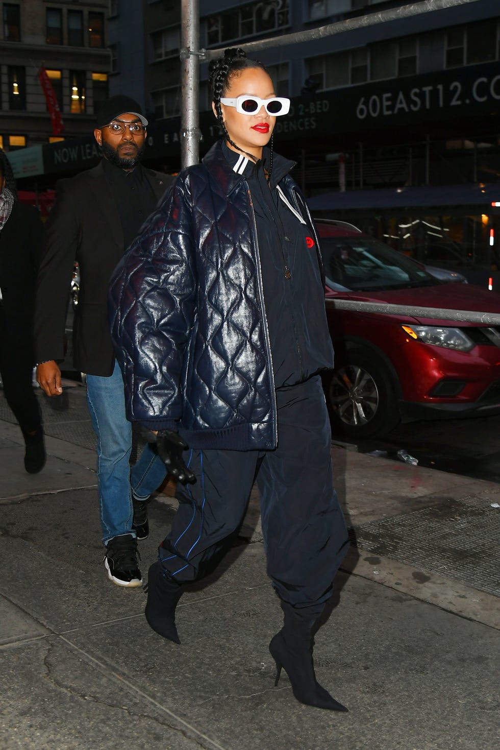 See Rihanna and A$AP Rocky Coordinate in Fur-Trimmed Outfits