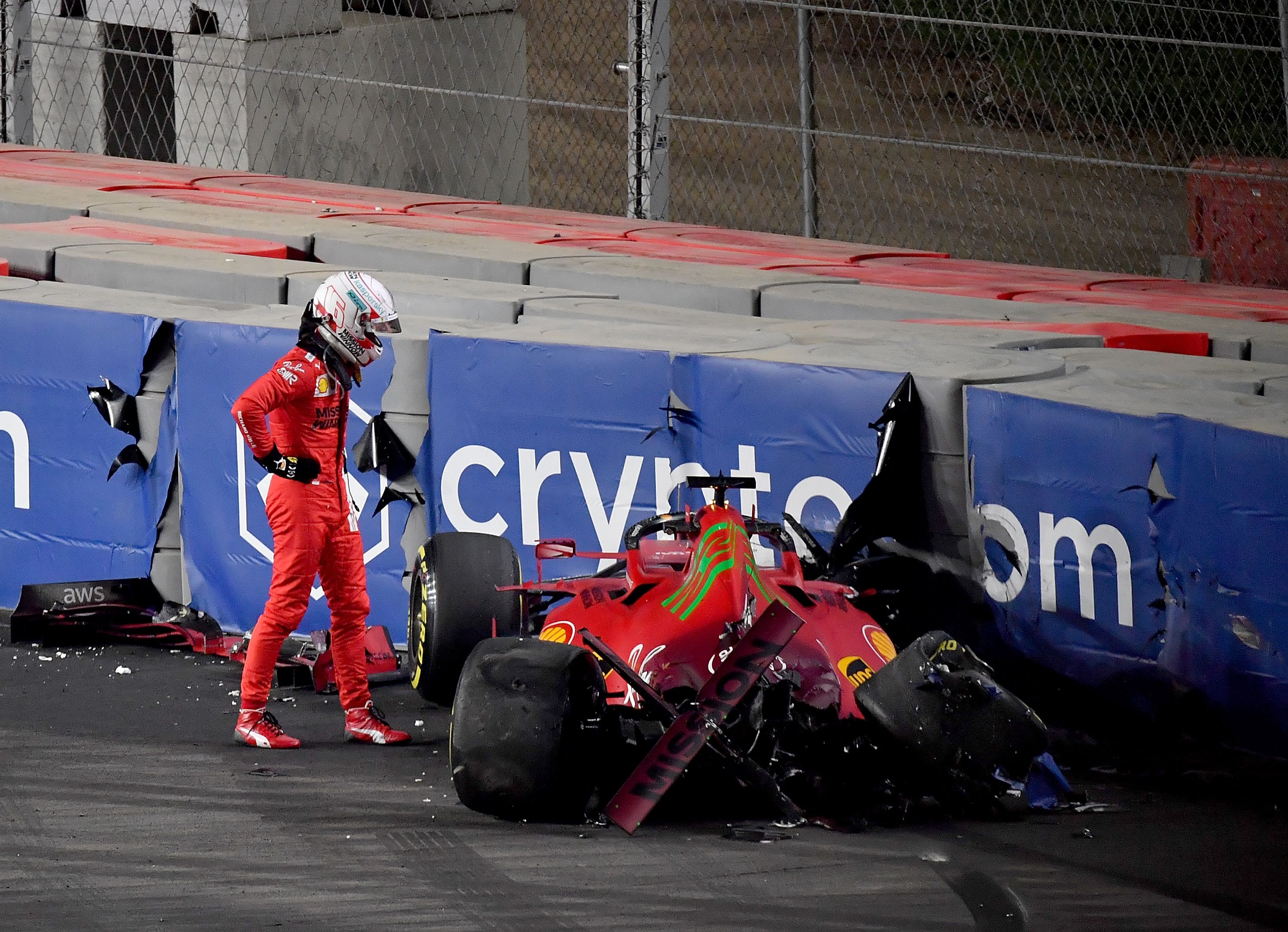 Charles LeClerc Crashes During Saudi Arabian Grand Prix Practice