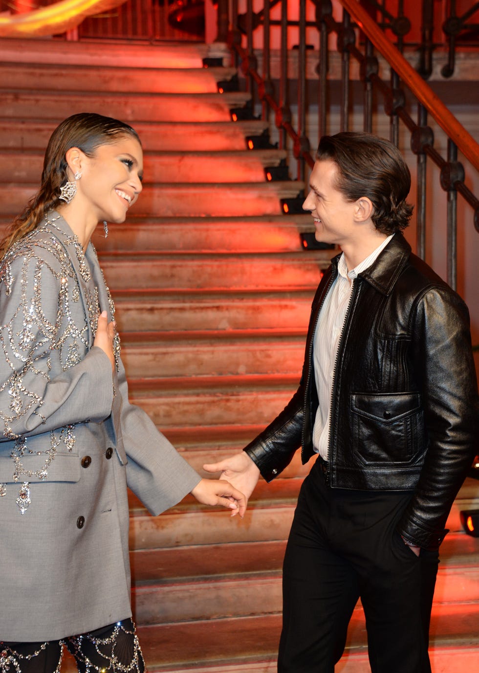 tom holland and zendaya at the spider man no way home london photocall