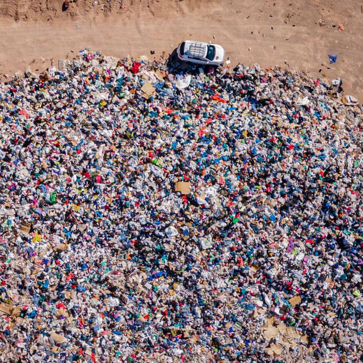 25 november 2021, chile, alto hospicio used clothes sit in a landfill in the desert in the nearby free trade zone of iquique, 29,178 tons of used clothing arrived in 2021 through october about 50 importers sell the best pieces from them, while the others   an estimated 40 percent   sort them out  to dpa chiles atacama desert graveyard for used clothes photo antonio cossiodpa photo by antonio cossiopicture alliance via getty images