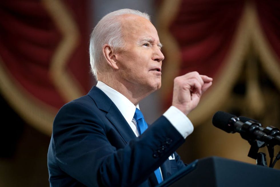 us president joe biden speaks at the us capitol on january 6, 2022, to mark the anniversary of the attack on the capitol in washington, dc biden accused his predecessor donald trump of attempting to block the democratic transfer of power on january 6, 2021 for the first time in our history, a president not just lost an election he tried to prevent the peaceful transfer of power as a violent mob breached the capitol, biden said photo by greg nash  pool  afp photo by greg nashpoolafp via getty images