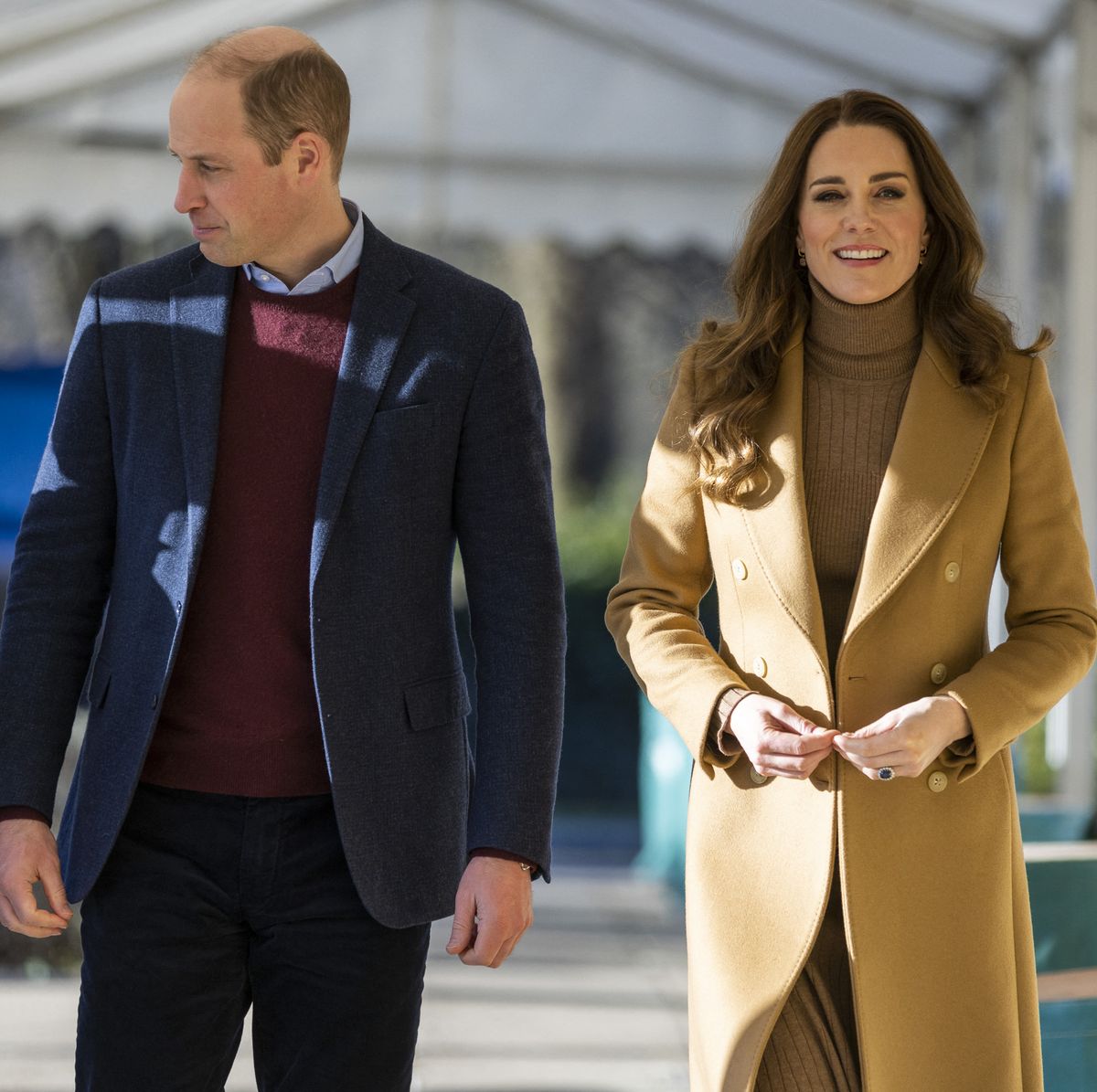 britains prince william, duke of cambridge c and his wife britains catherine, duchess of cambridge r, visit national health service nhs staff and patients at clitheroe community hospital in north east england on january 20, 2022, to hear about their experiences during the covid 19 pandemic photo by james glossop  pool  afp photo by james glossoppoolafp via getty images