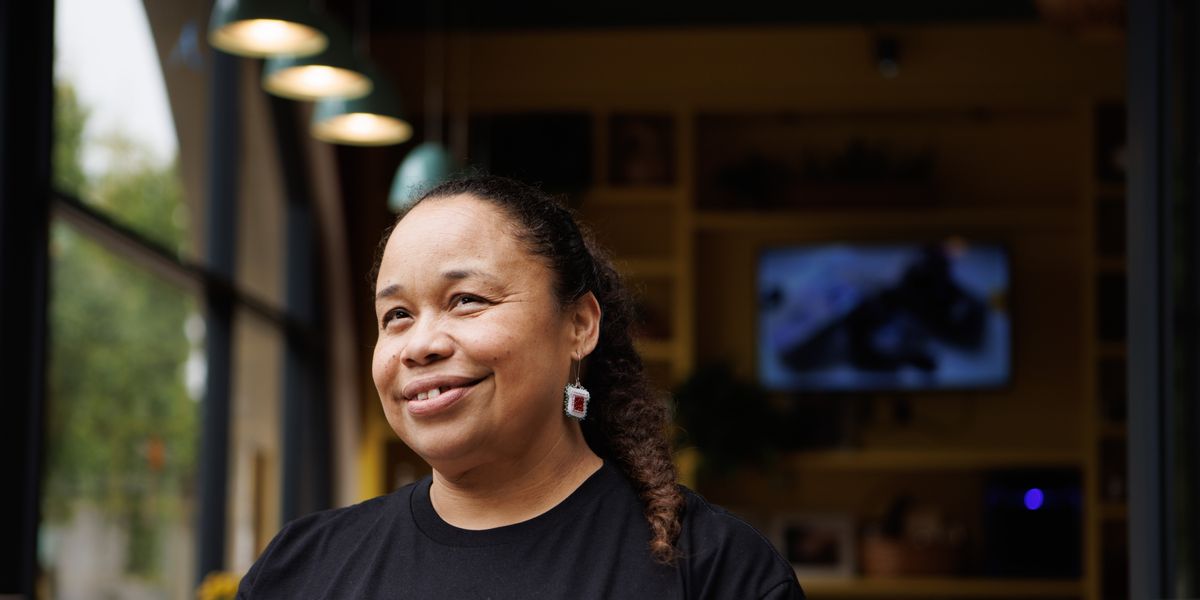 wahpepahs kitchen chef and owner crystal wahpepah poses for a portrait at her restaurant in oakland calif