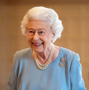 The Queen Hosts A Reception At Sandringham House On The Eve Of Accession Day king's lynn, england february 05 queen elizabeth celebrates the start of the platinum jubilee during a reception in the ballroom of sandringham house on february 5, 2022 in king's lynn, england the queen came to the throne 70 years ago this sunday when, on february 6 1952, the ailing king george vi , who had lung cancer, died at sandringham in the early hours photo joe giddens by wpa poolgetty images