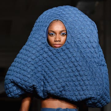 FASHION-US-SIRIANO a model walks the runway for christian siriano during new york fashion week the shows at empire state building on february 12, 2022 in new york city photo by angela weiss afp photo by angela weissafp via getty images