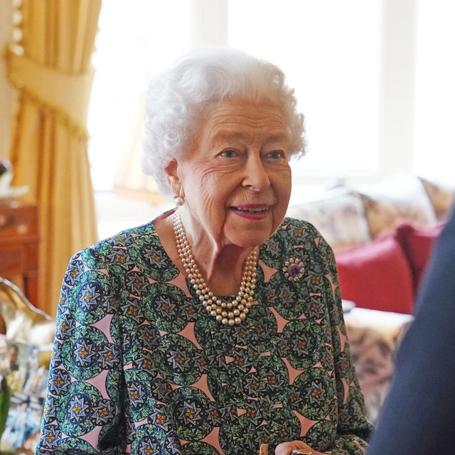 windsor, england   february 16 queen elizabeth ii speaks during an audience at windsor castle when she met the incoming and outgoing defence service secretaries at windsor castle on february 16, 2022 in windsor, england photo by steve parsons wpa poolgetty images